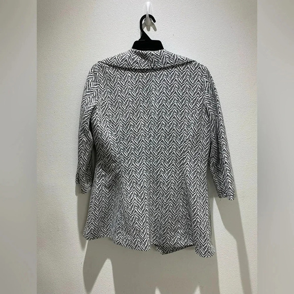 Calvin Klein Women's Open Front Ruffle Blazer Coat Lined Party Holiday Size 6 - Picture 3 of 9